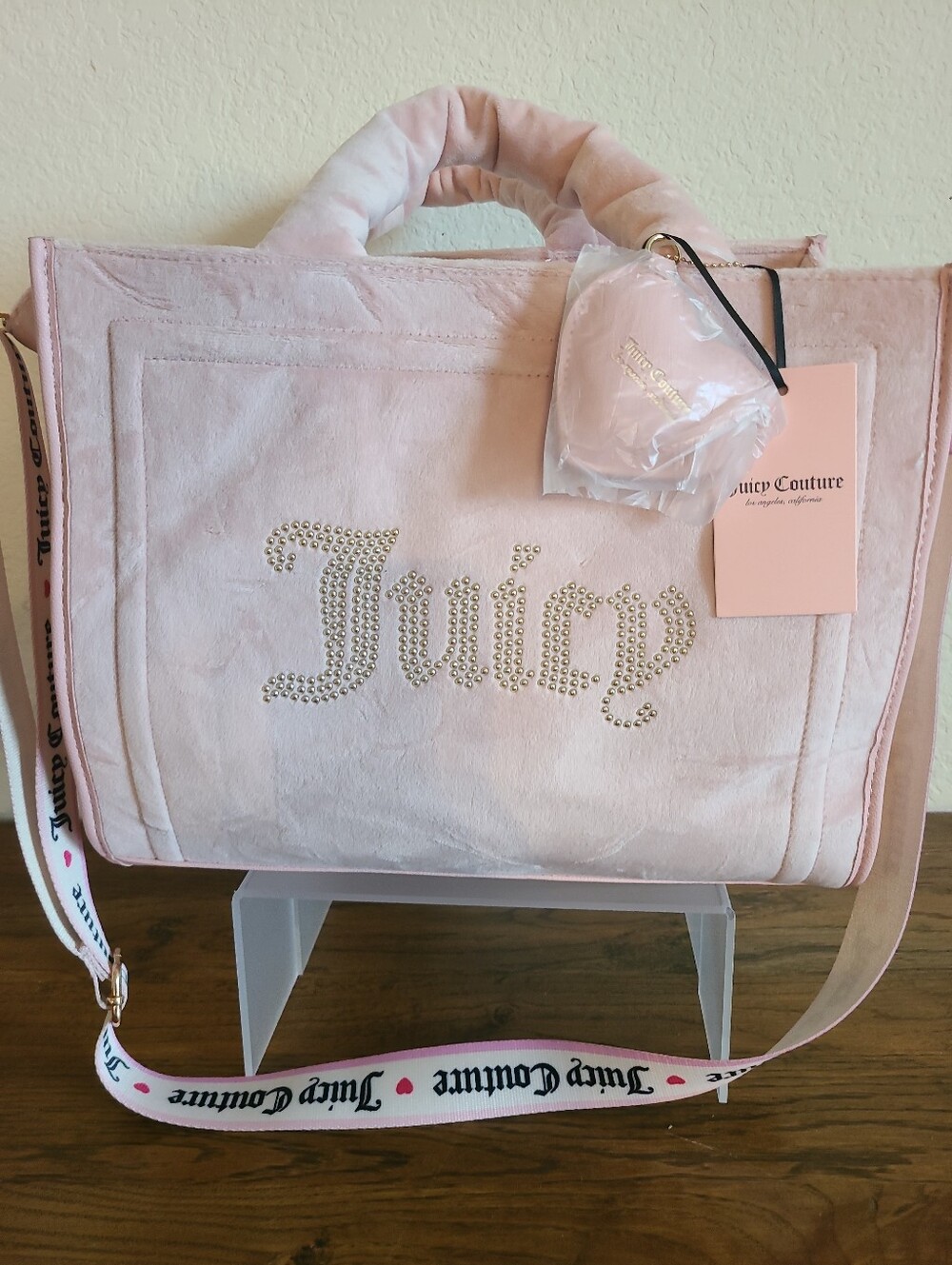 Juicy Couture Pink Interior Tote with Branded Lining